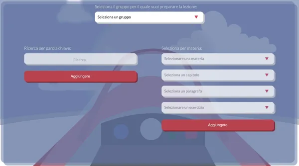 Con Pianificazione il docente/genitore seleziona contenuti da "spingere" agli studenti